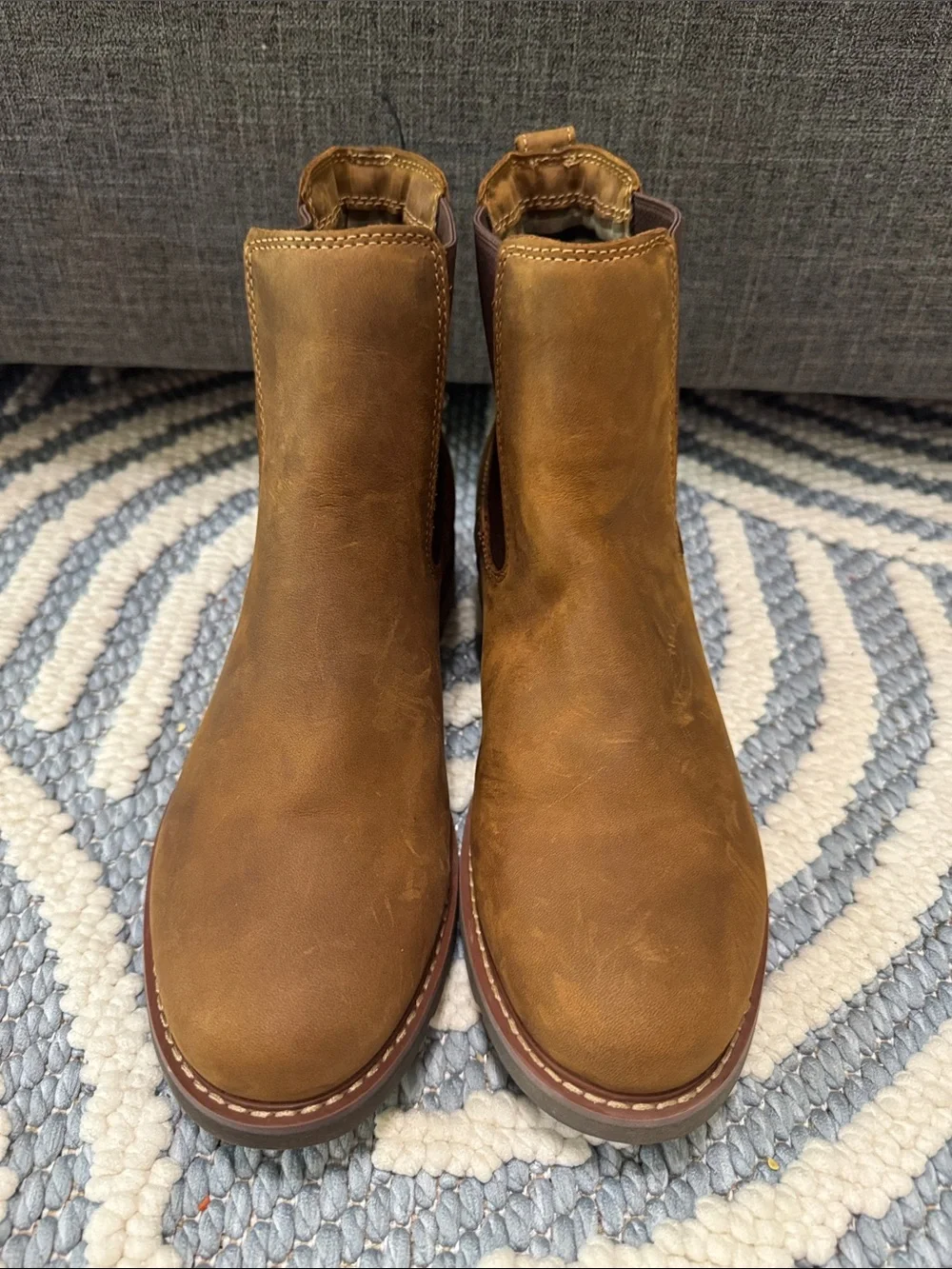Ariat Wexford Waterproof Chelsea Boots Weathered Brown Leather Size 9.5 NWT - Picture 6 of 8